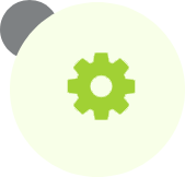 A green and white icon of an object.